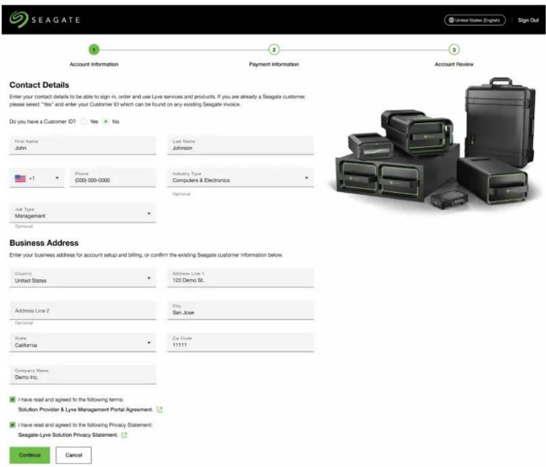 SEAGATE Lyve Mobile Shuttle - Comment créé un compte avec l'aide d'un commercial ? - 6
