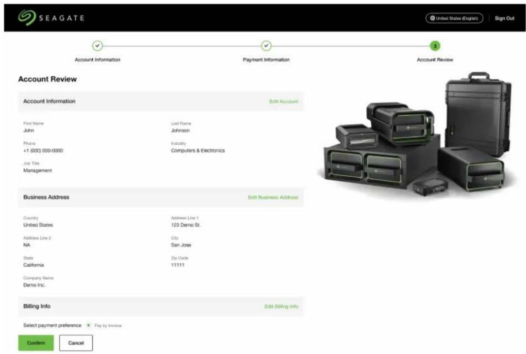 SEAGATE Lyve Mobile PCIe Adapter - Comment créer un compte avec l'aide d'un commercial ? - 7