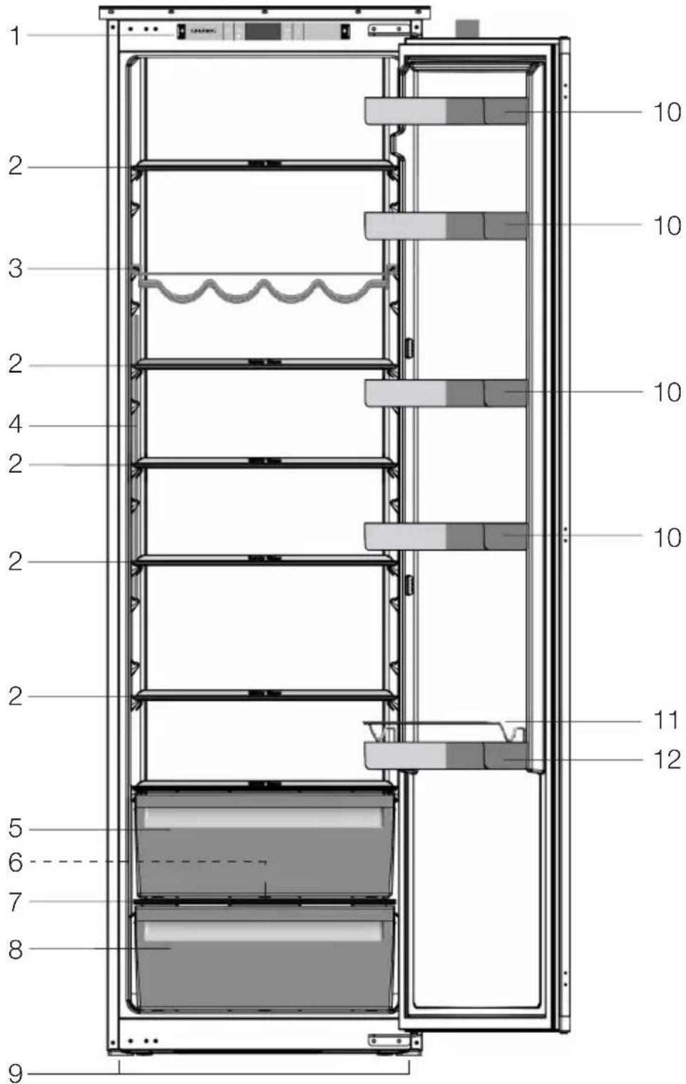 GRUNDIG GSMI25740N - Uw koelkast - 1