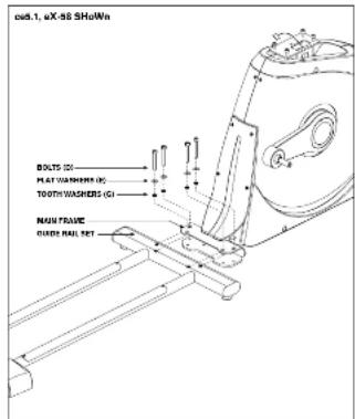Horizon Fitness GS1050E - ce5.1, eX-58, eX-68, GS1050e ASSEMBLY SteP 2 - 1