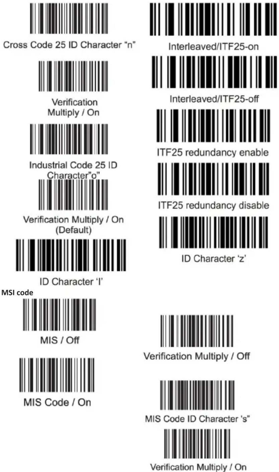 Aplic 302614 - Barcode settings - 65