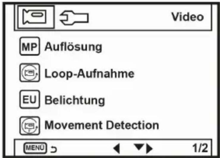 Aplic 302660 - Menu delle impostazioni video - 1