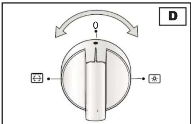 WHIRLPOOL ACM 9412/1 G/IX - РУЧКА ВКЛЮЧЕНИЯ ОСВЕЩЕНИЯ И ГРИЛЯ (D) - 1