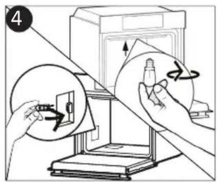 CANDY FIDC N200IT - Changing the Bulb (depends on model) - 4