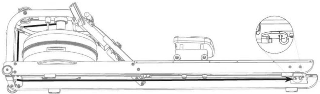 TUNTURI by Fluid Signature R90W - Reattaching the Rower Belt - 2