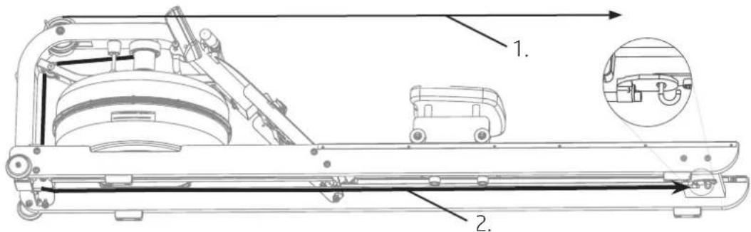TUNTURI by Fluid Signature R90W - Detaching the Rower Belt - 2