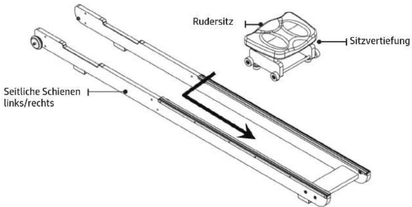 TUNTURI by Fluid Signature R90W - Rudersitz und oberen Hauptrahmen montieren - 1