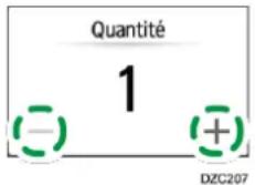 RICOH IM C7010 - Appuyez sur [^+] ou [-] dans [Quantité] pour spécifier le nombre de copies. - 1