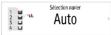 1 2 3 4 Sélection papier Auto