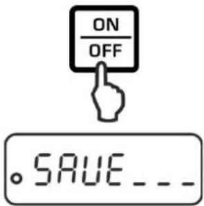ON OFF . SAVE_ _ _