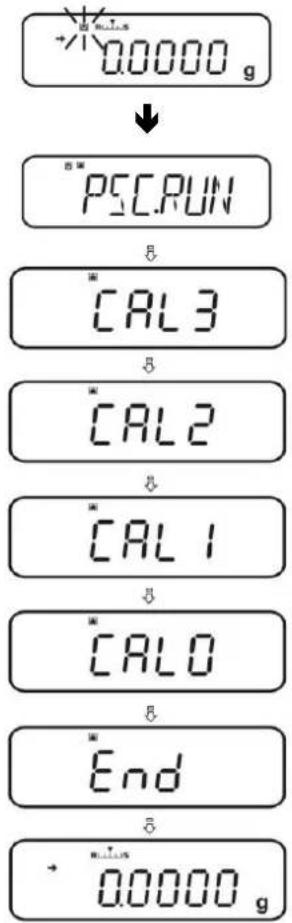 00000 g PSC.RUN CAL3 CAL2 CAL1 CAL0 End 00000 g