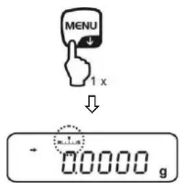 MENU 1 x + 00000 g