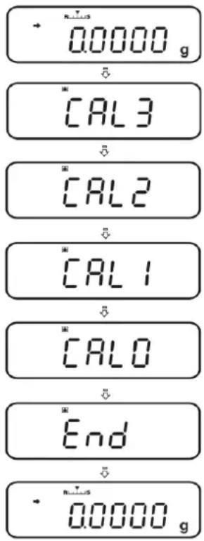 0.0000 g CAL3 CAL2 CAL1 CAL0 End 0.0000 g