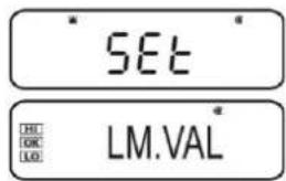 SET HL OK LO LM.VAL
