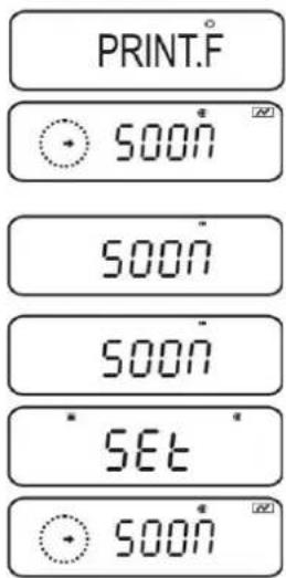 PRINT.F 500' 500' 500' SET 500'