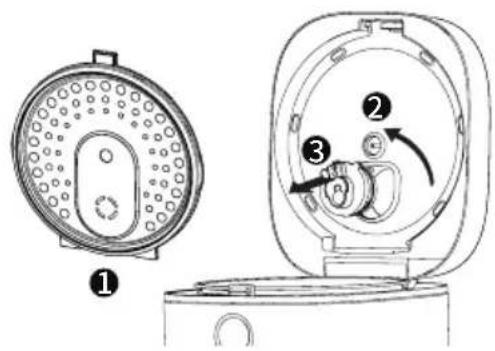 Salton RC2126 - COMMENT RETIRER L'EVENT A VAPEUR - 1