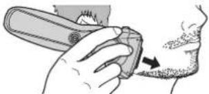 PANASONIC ES-RT17 - Trimming the edge of beard - 1