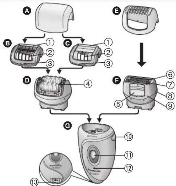 PANASONIC ES-WD51 - CUIDADO Para reducer el riesgo de herida personal, siga estas instrucciones: - 1