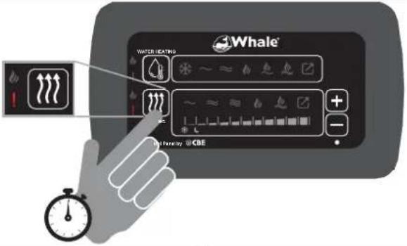 Whale Heat Air SL7512 - Resolución de problemas a través del panel de control dual Whale - 1