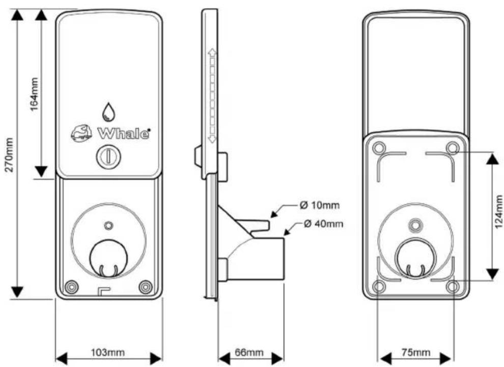 Whale Water Out Socket - Technical Data - 1