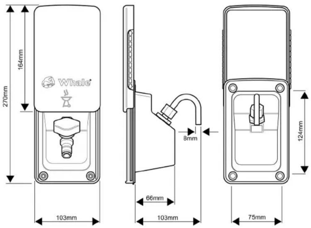 Whale External BBQ Outlet Socket - Technische gegevens - 1