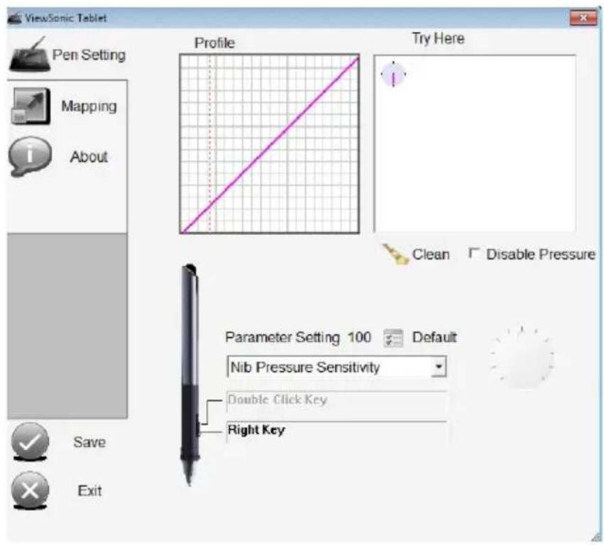 VIEWSONIC PD1910 - Allez dans Pen Settings (Paramètres stylet) - 1