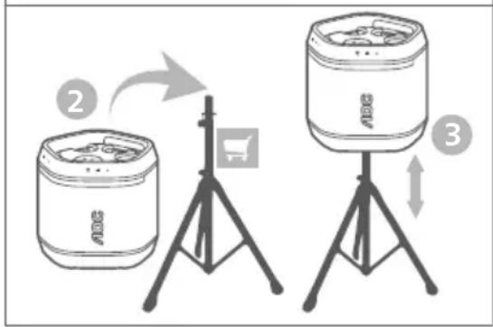 AOC O3 - Fixation de votre enceinte de fête à un poteau - 2