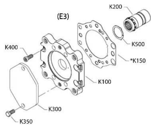 DANFOSS H1T - H1P 115/130cc aux mounting E3-H3 - 1