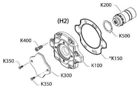 DANFOSS H1T - H1P 115/130cc aux mounting E3-H3 - 5