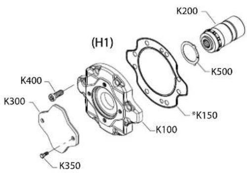DANFOSS H1T - H1P 115/130cc aux mounting E3-H3 - 4