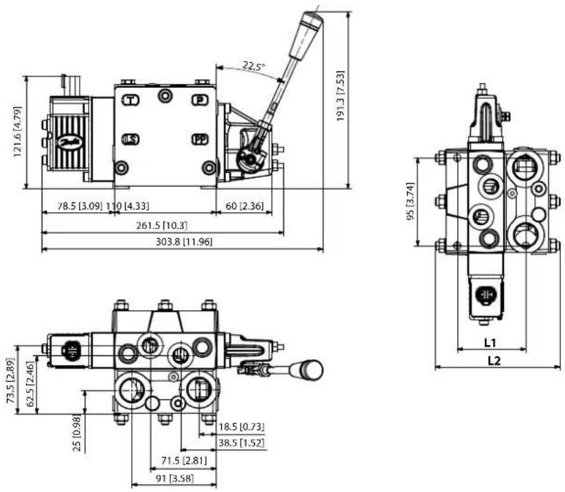 DANFOSS PVG 16 - Dimensions de PVG 16 - 1