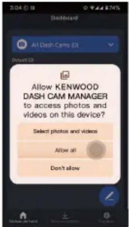 KENWOOD KCA-R210 - OUVRIR L'APPLICATION KENWOOD DASH CAM MANAGER SUR VOTRE APPAREIL MOBILE - 1