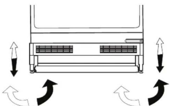 TEKA RSF 41160 BU - Colocação do frigorífico no lugar e ajuste dos pés - 1