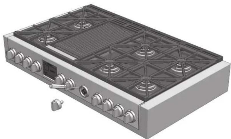 Fulgor Milano FSRC 3004 P MI MK 2F X - Afstelling voor brander met één of twee ringen: - 2