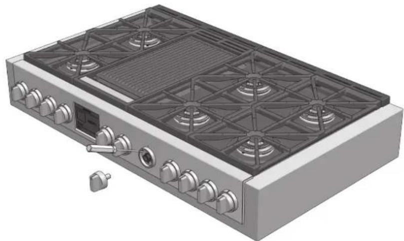 Fulgor Milano FSRC 3004 P MI MK 2F X - Réglage pour les brûleurs à flamme à un ou deux anneaux : - 2