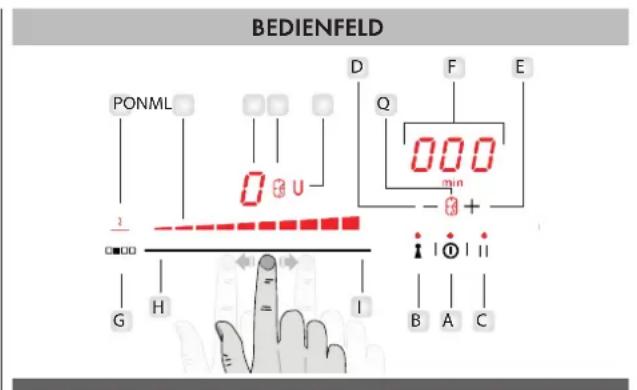 Fulgor Milano FCH 804 ID TS BK - Verwendung des Kochfelds - 1