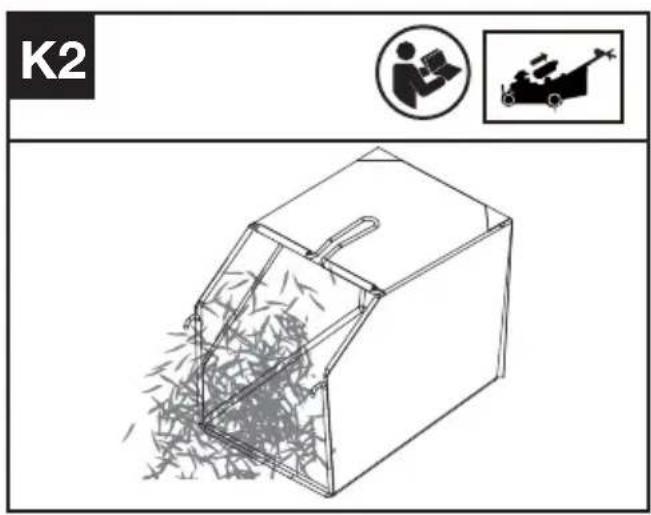 KRESS KC720.9 - Removing/emptying grass collection bag (See Fig. K1, K2) - 2