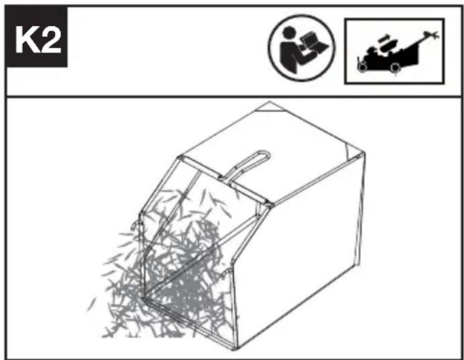 KRESS KC720.9 - Ta bort/tömma gräsuppsamlingspåsen (Se bild K1, K2) - 2