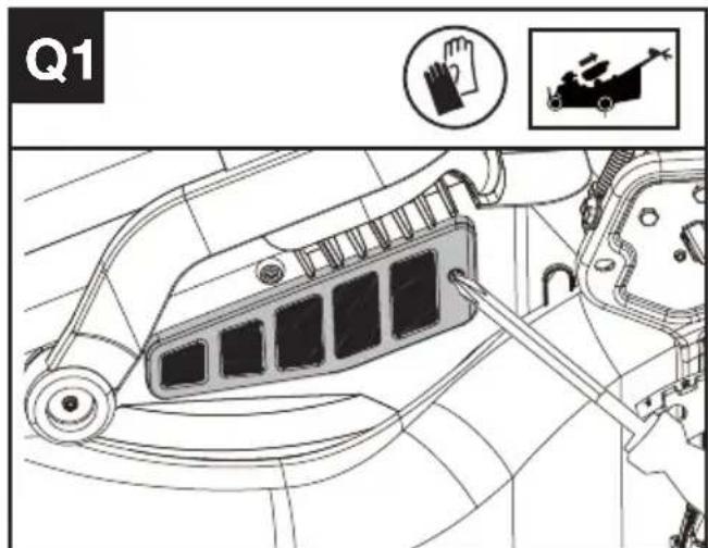 KRESS KC720.9 - Nettoyage du filtre à air (Voir Fig. Q1, Q2) - 1