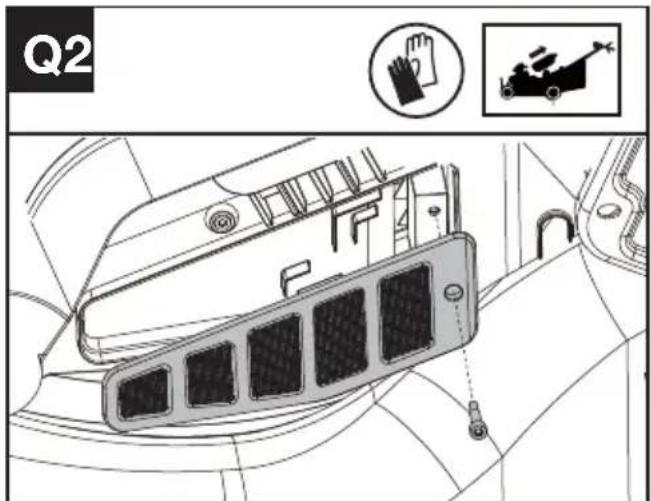 KRESS KC720.9 - Nettoyage du filtre à air (Voir Fig. Q1, Q2) - 2
