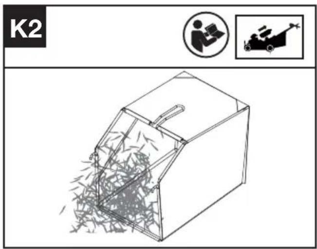 KRESS KC720.9 - Retirar/vaciar la bolsa de recogida de hierba (Véase la Fig. K1, K2) - 2