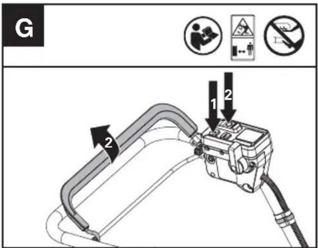 KRESS KC720.9 - Starte og stoppe gressklipperen (Se Fig. G) - 2