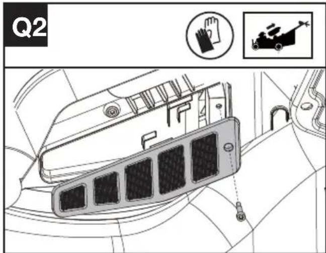 KRESS KC720.9 - Rengøring af luftfilteret (Se Fig. Q1, Q2) - 2