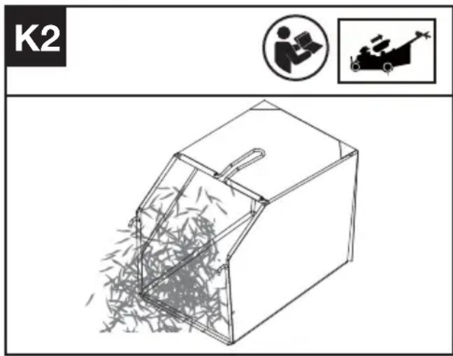 KRESS KC720.9 - Fjerne/tømme gressoppsamlingsposen (Se Fig. K1, K2) - 3