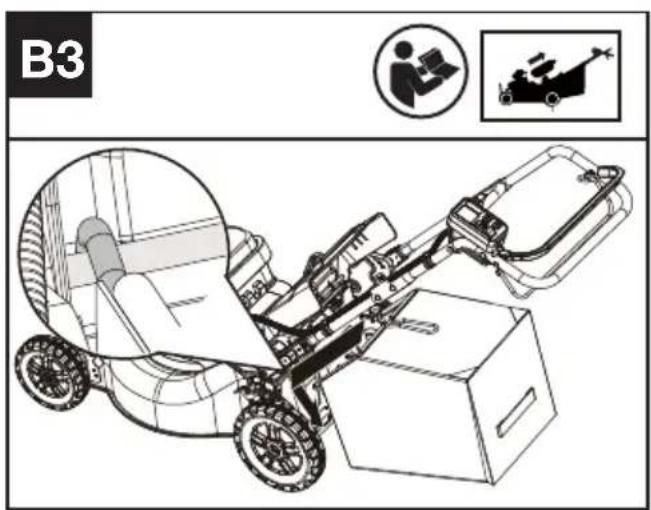 KRESS KC720.9 - Montage des Grasfangkorb am Rasenmäher (See Fig. B2,B3,B4) - 2