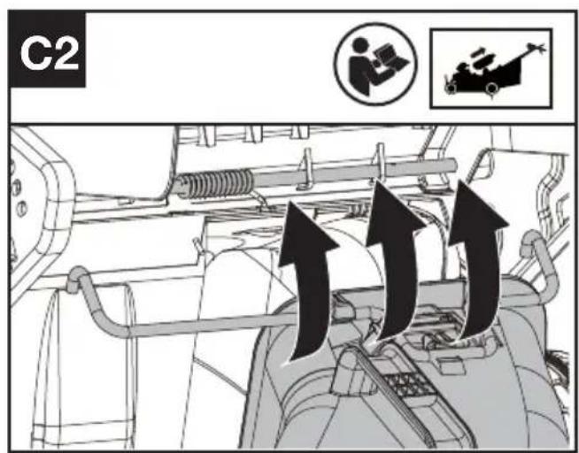 KRESS KC720.9 - Montering av sidoutkastrännan på gräsklipparen (se bild C1, C2) - 2