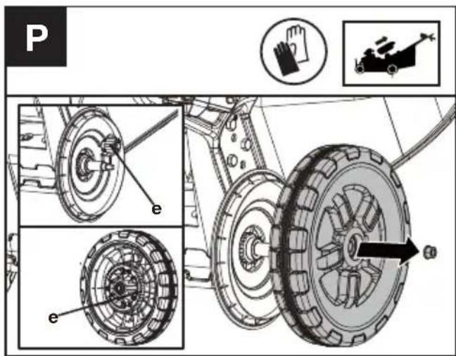KRESS KC720.9 - Cleanig the wheels. (See Fig. P) - 1