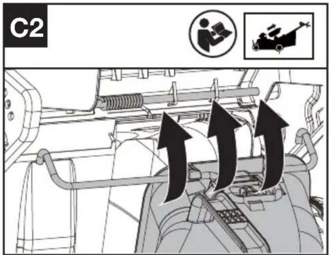 KRESS KC720.9 - Assembling the side discharge chute to the lawn mower (See Fig. C1,C2) - 2