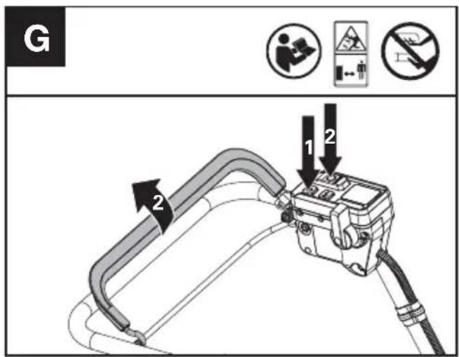 KRESS KC720.9 - Starting &amp; Stopping the mower (See Fig. G) - 2