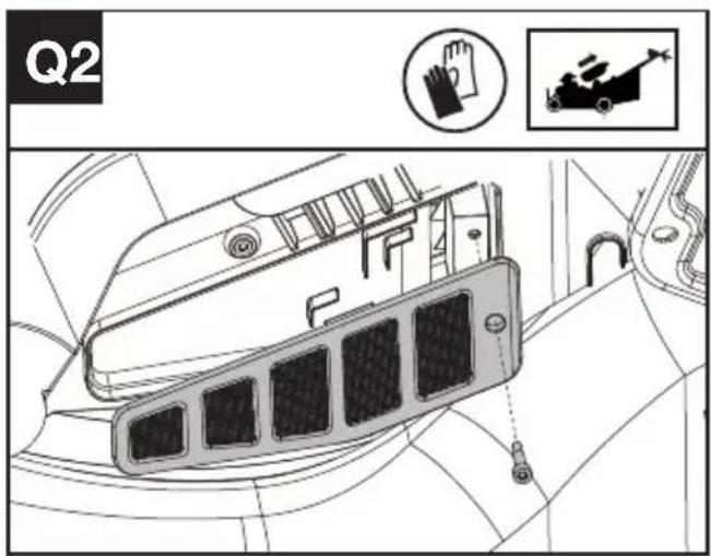 KRESS KC720.9 - Czyszczenie filtra powietrza (Patrz Rys. R, Q1, Q2) - 2